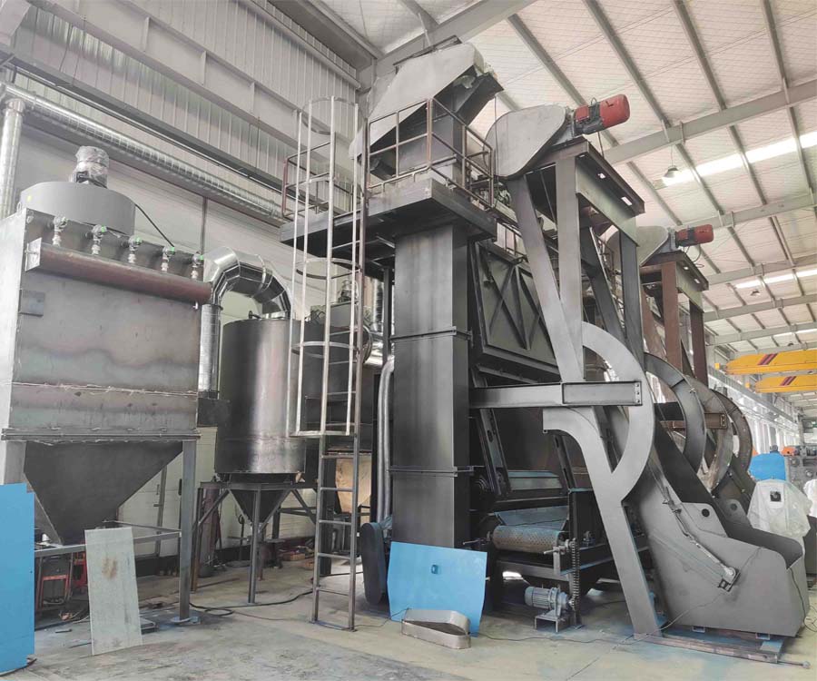 28GN steel track shot blasting machine ထုတ်လုပ်မှု ပြီးစီးပါပြီ။